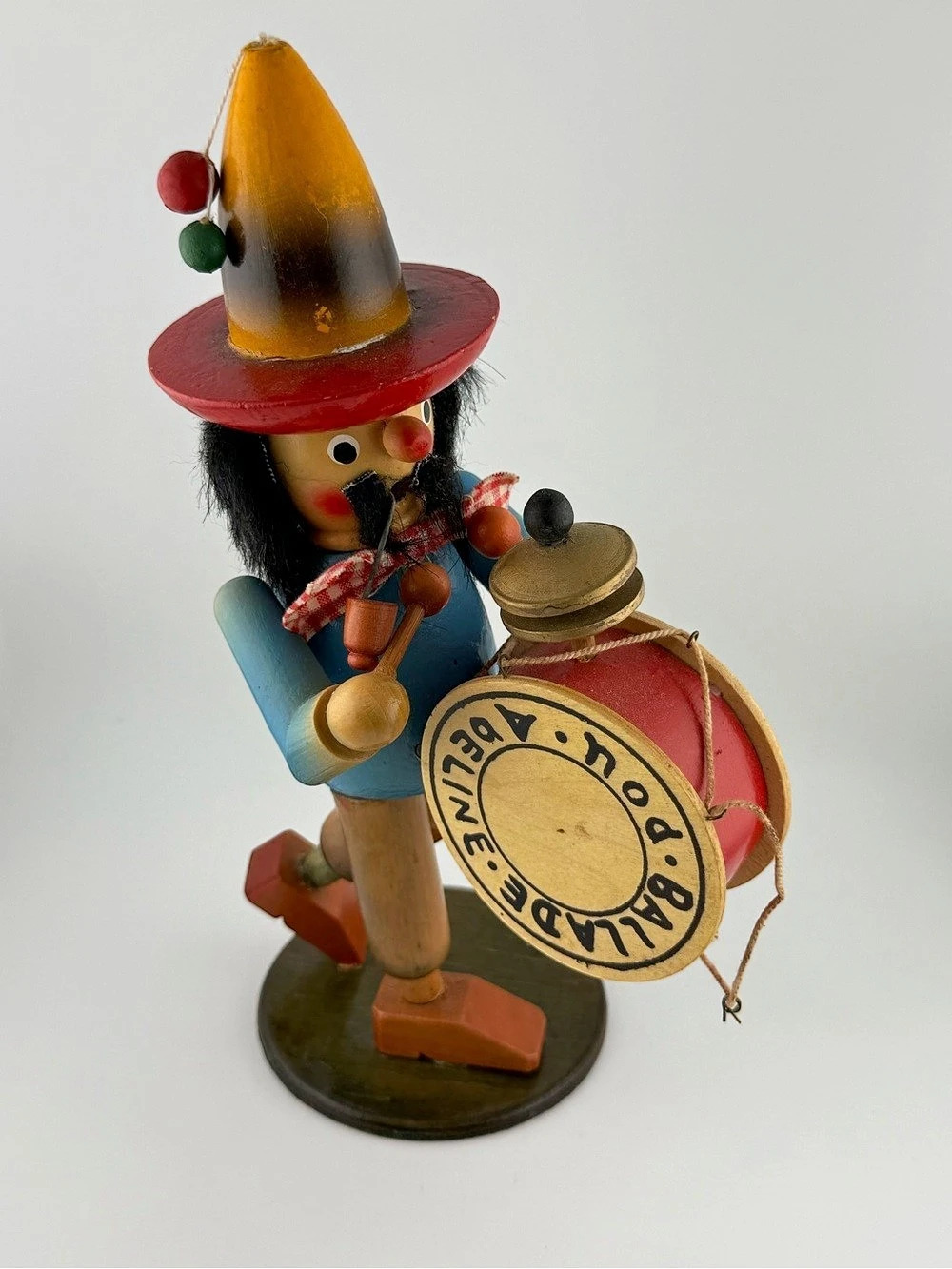 Vintage German Erzgebirge Wood Incense Smoker Räuchermann Drummer Boy